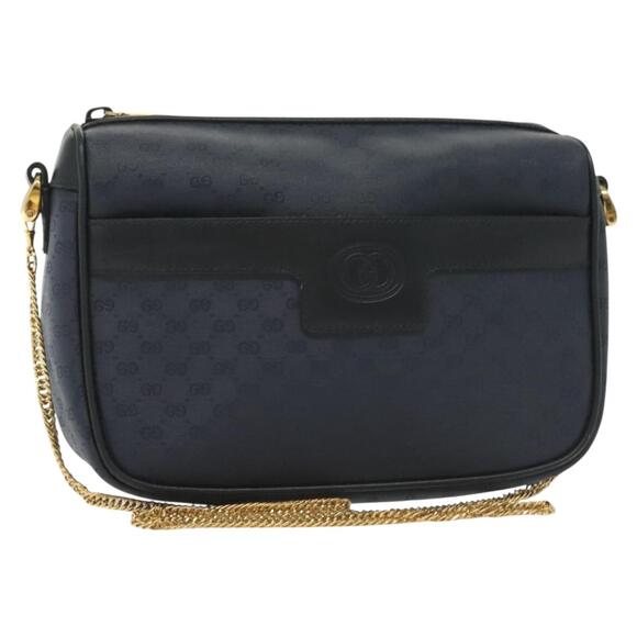 GUCCI Micro GG Supreme Chain Shoulder Bag Pvc Navy Gold 001 14 001 14 - Picture 1 of 16